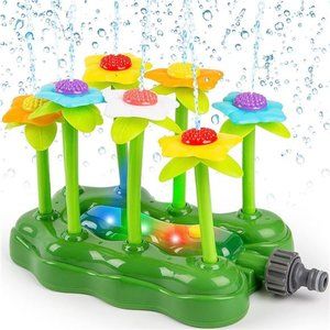 Three Light Modes Flower Sprinkler for Kids Sprinklers Sprays Up to 10-25ft